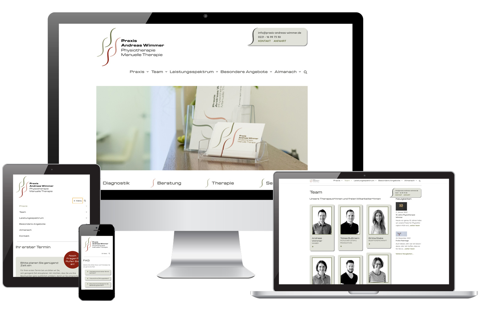 Webdesign für Website der Physiotherapie-Praxis Andreas Wimmer: https://praxis-andreas-wimmer.de/